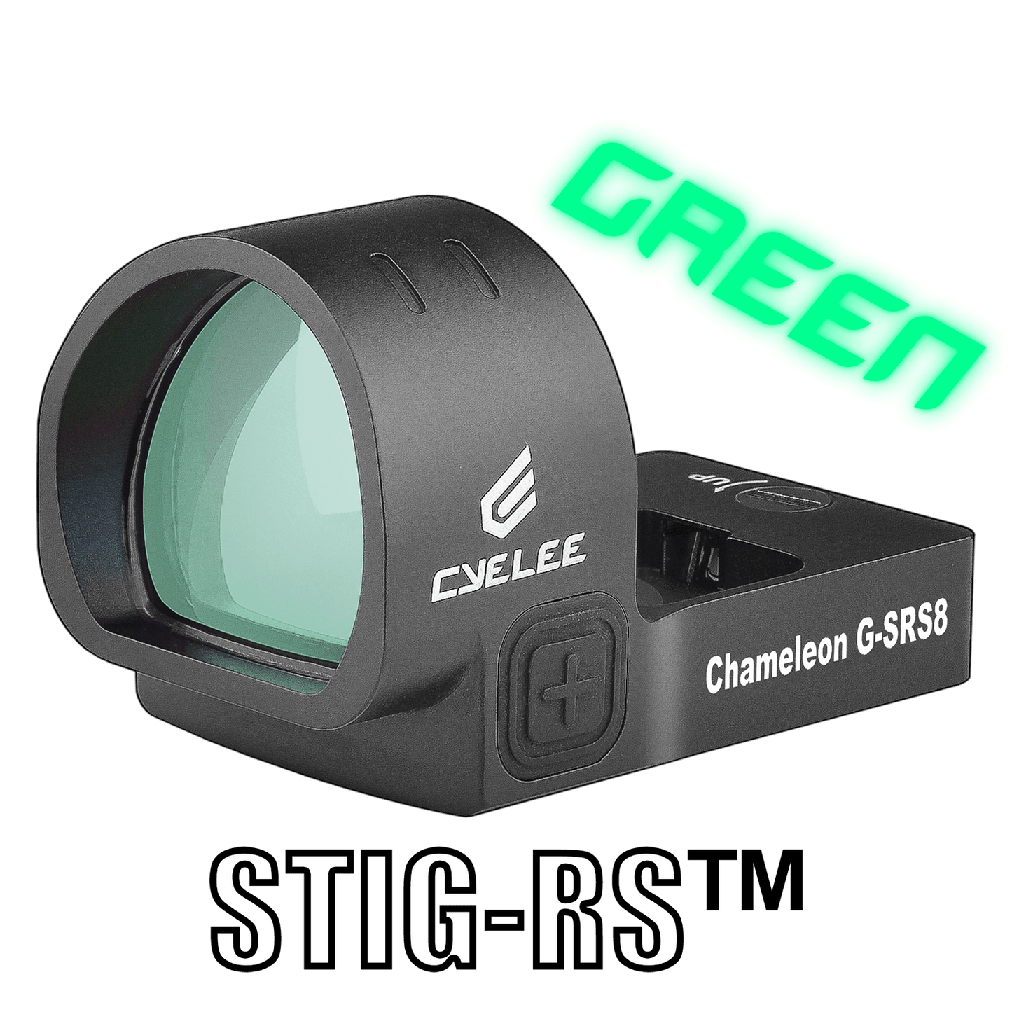 Cyelee Chameleon G-SRS8 w/ STIG-RS, Green 8 MOA Dot, For RMR/407C/507C Footprint